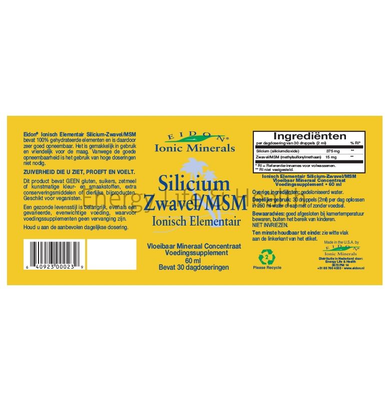 Eidon Silicium/Zwavel label