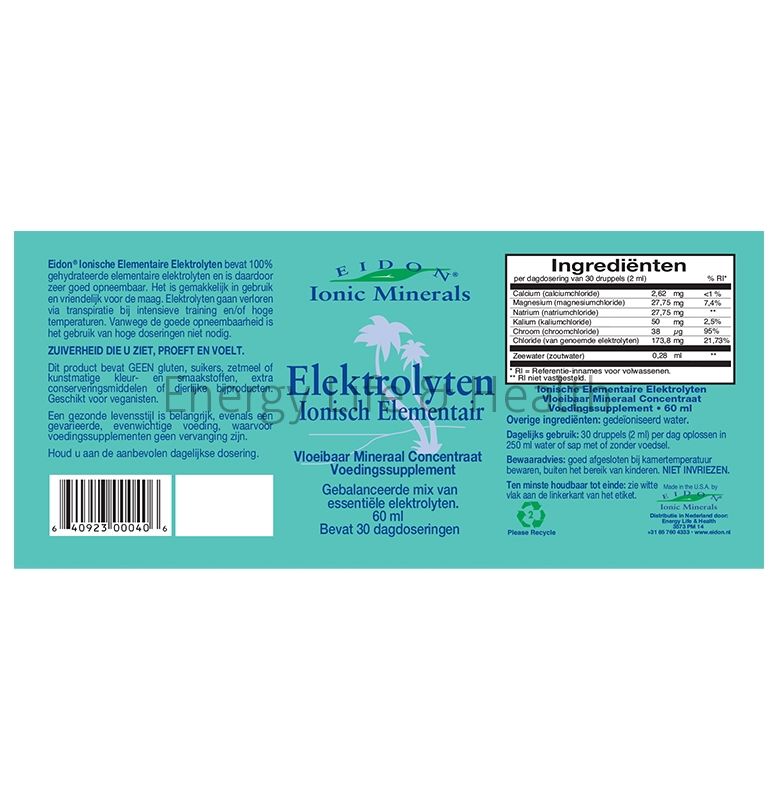 Eidon Elektrolyten Label