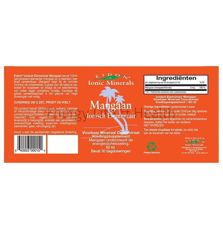Eidon Mangaan Label
