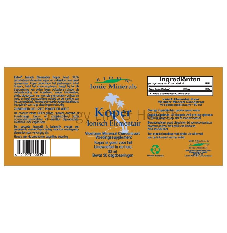 Eidon Koper Label