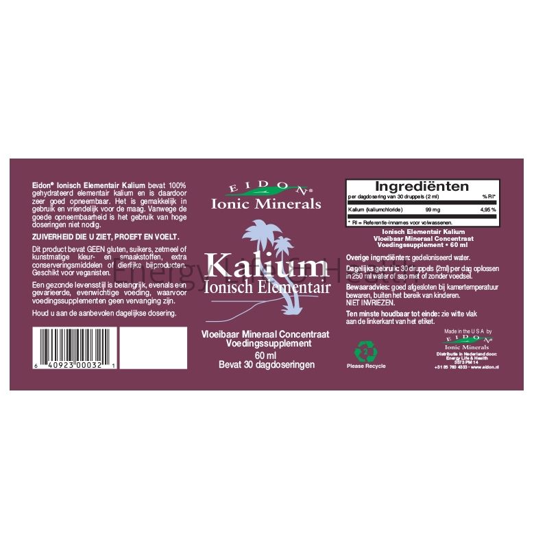 Eidon Kalium Label