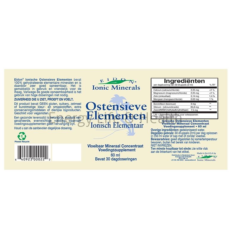 Eidon Ostensieve Elementen Label
